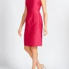 Favourbrook Araminta Cap Sleeve Dress Fuchsia Silverstone Silk Linen-Women Raceday | Dresses