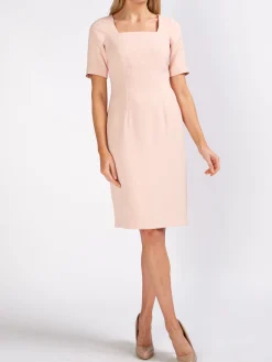 Favourbrook Araminta Short Sleeve Dress Tearose Milano Heavy Crepe-Women Mother Of The Bride | Dresses