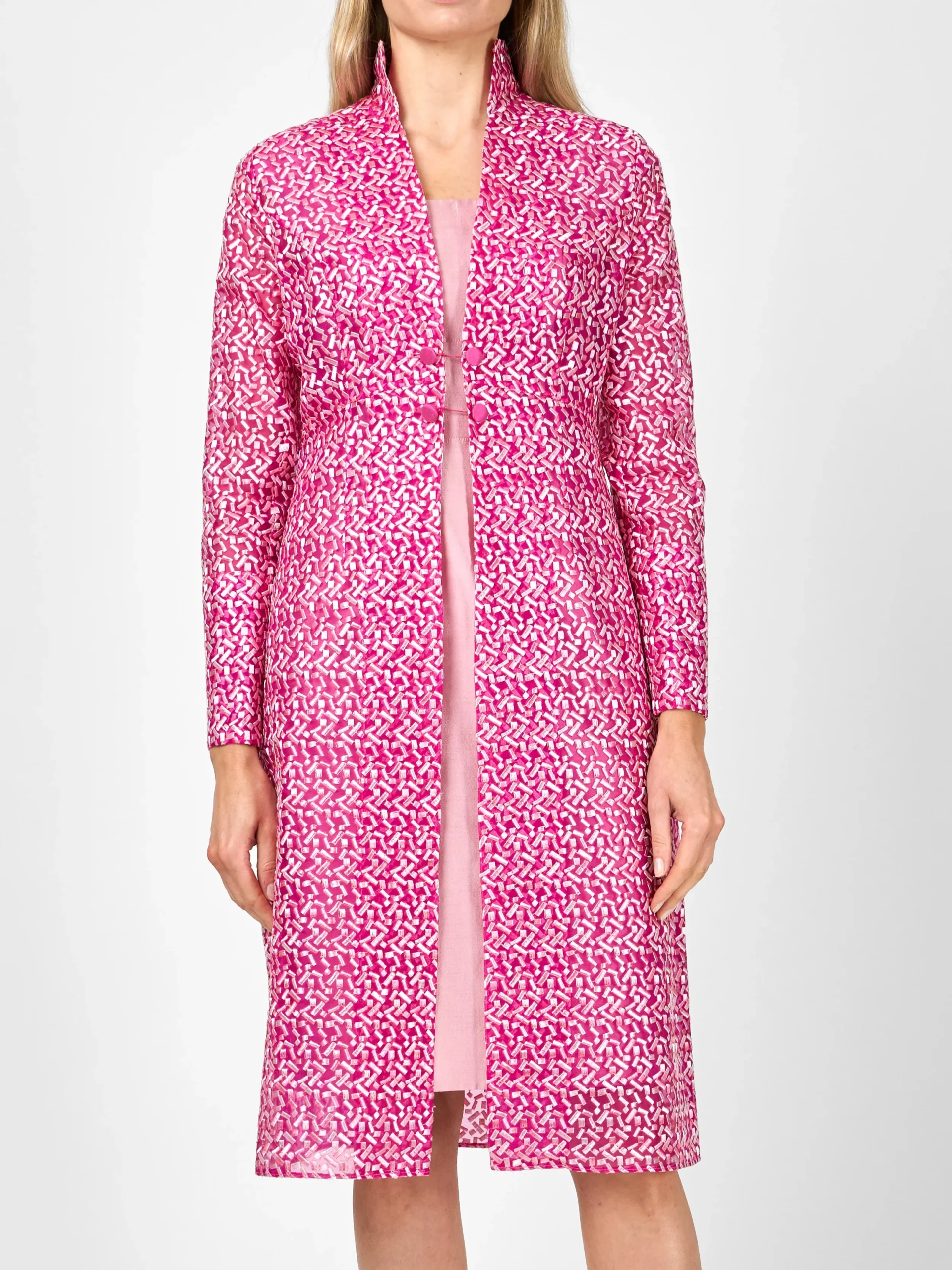 Favourbrook Belgravia Coat Bright Pink Nene Silk Organza-Women Mother Of The Bride | Jackets & Coats