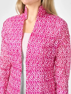 Favourbrook Belgravia Coat Bright Pink Nene Silk Organza-Women Mother Of The Bride | Jackets & Coats