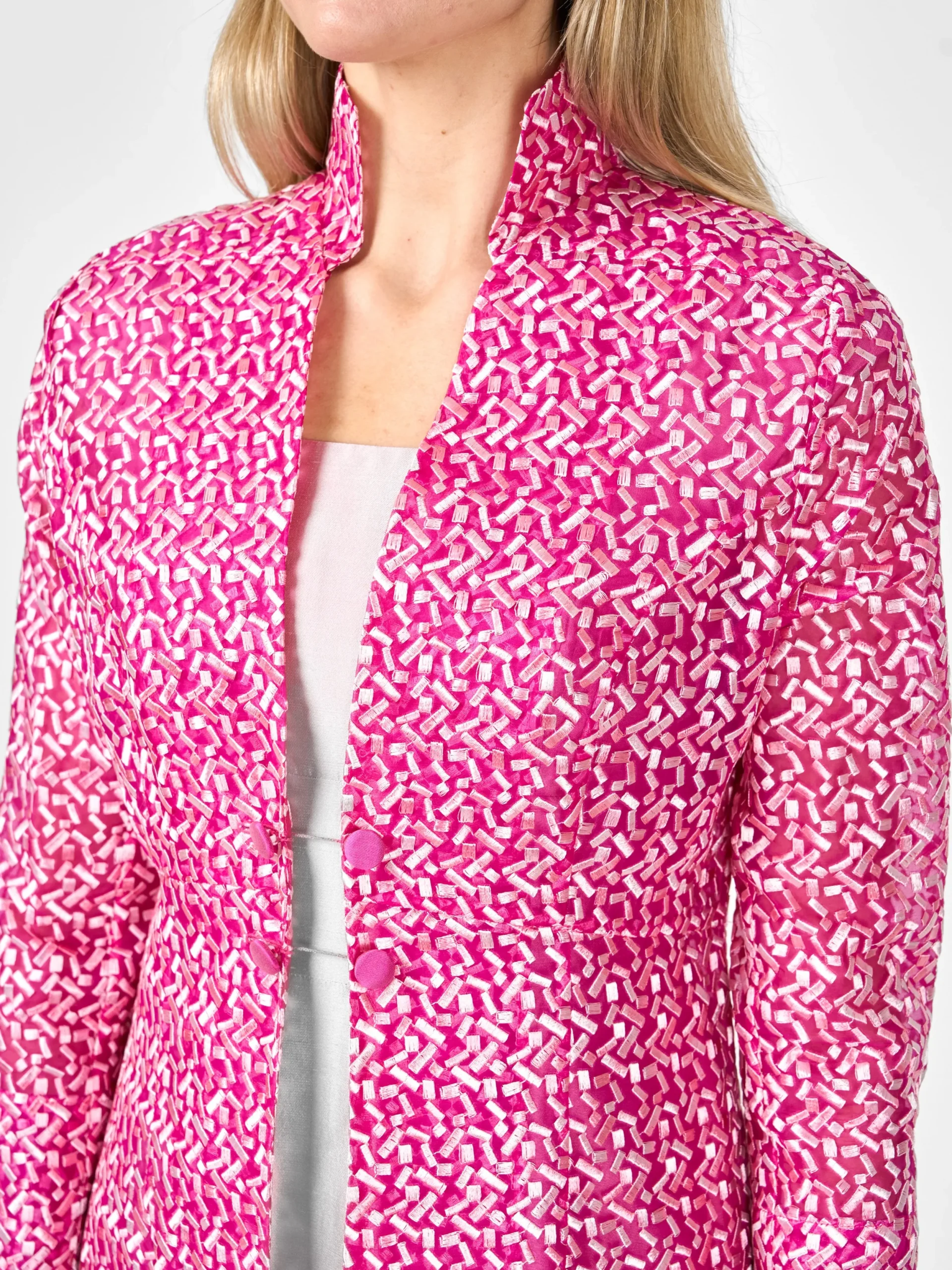 Favourbrook Belgravia Coat Bright Pink Nene Silk Organza-Women Mother Of The Bride | Jackets & Coats