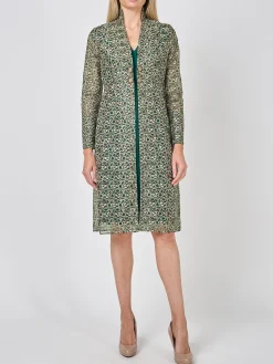 Favourbrook Belgravia Coat Forest Green Witham Silk Organza-Women Eveningwear | Eveningwear