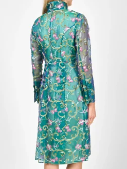 Favourbrook Belgravia Coat Jade Windsor Silk Organza-Women Jackets & Coats