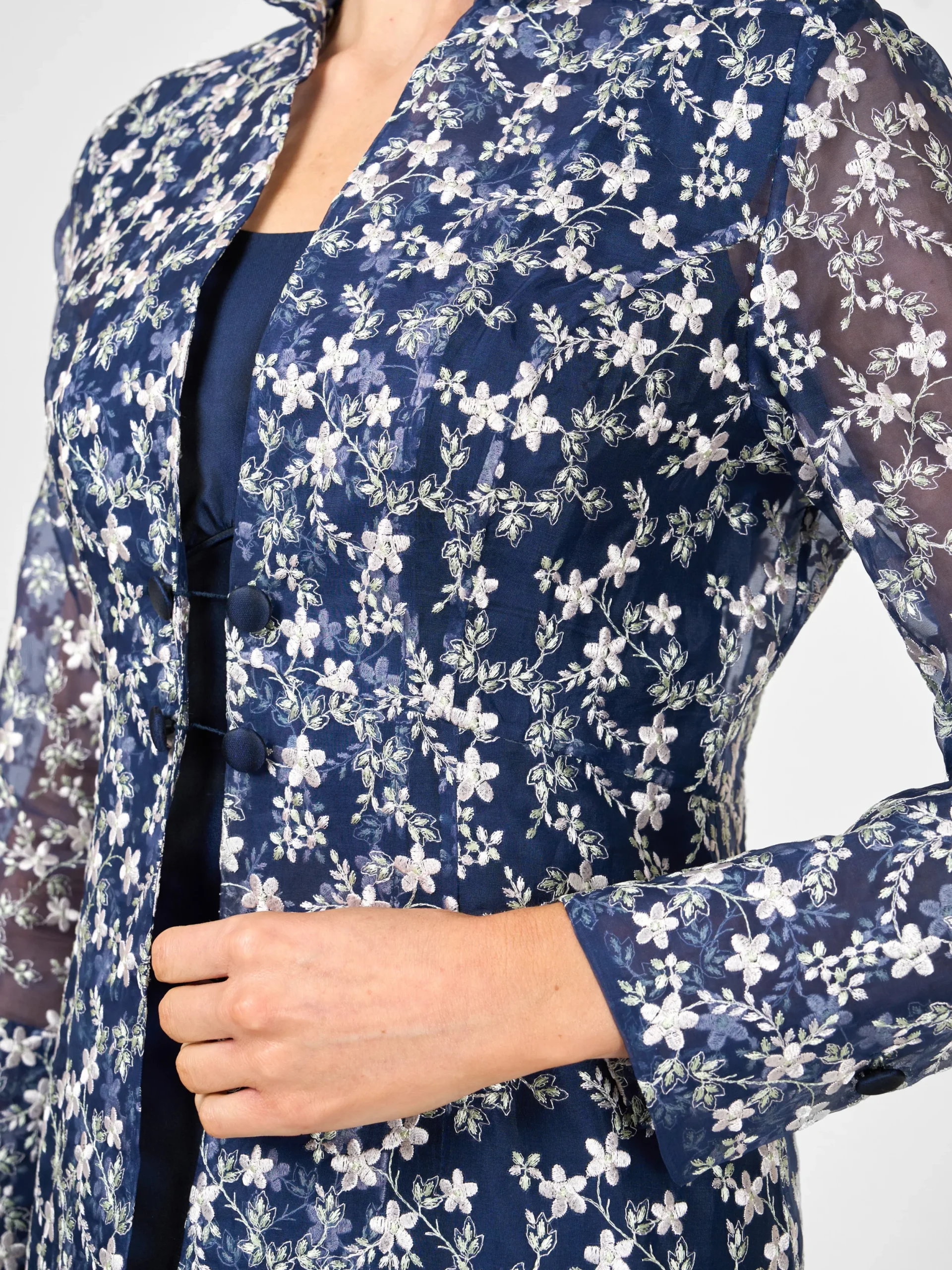 Favourbrook Belgravia Coat Navy Finborough Silk Organza-Women Mother Of The Bride | Jackets & Coats