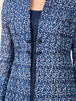Favourbrook Belgravia Coat Navy Nene Silk Organza-Women Mother Of The Bride | Jackets & Coats