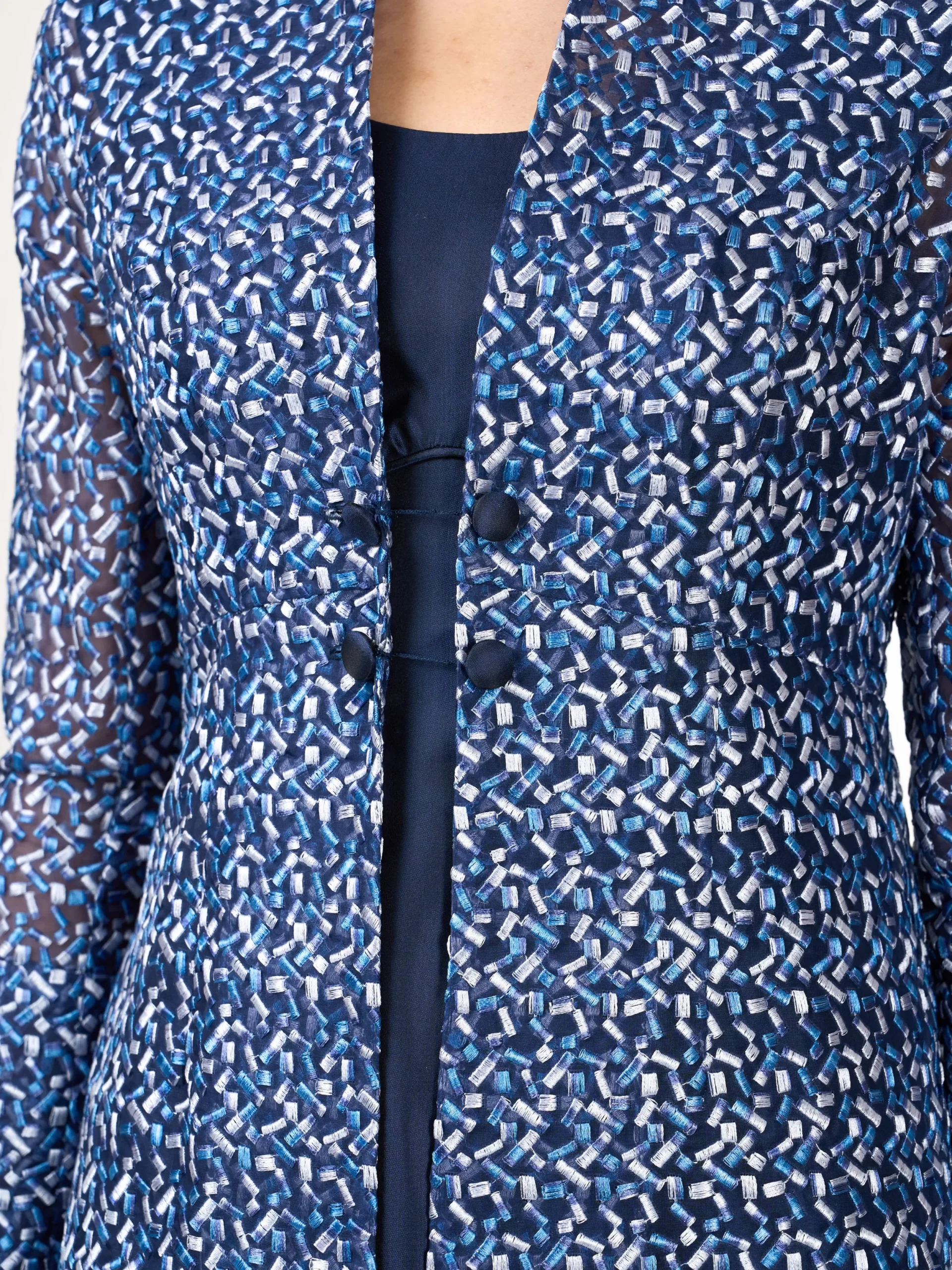 Favourbrook Belgravia Coat Navy Nene Silk Organza-Women Mother Of The Bride | Jackets & Coats