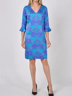 Favourbrook Bella Dress Cobalt Azure Parmee Silk Satin-Women Dresses