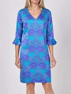 Favourbrook Bella Dress Cobalt Azure Parmee Silk Satin-Women Dresses