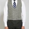 Favourbrook Belmont Black/Ecru Double Breasted 8 Button Shawl Lapel Waistcoat- Waistcoats | Royal Ascot Waistcoats
