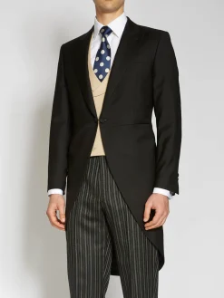 Favourbrook Black Chesham Wool Morning Coat- Occasionwear | Morning Coats