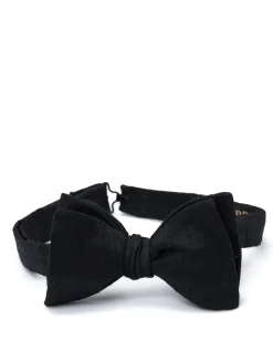 Favourbrook Black Douppion Bow Tie- Bow Ties