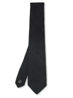 Favourbrook Black Douppion Silk Tie- Ties