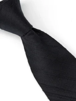 Favourbrook Black Douppion Silk Tie- Ties