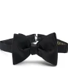 Favourbrook Black Duchesse Satin Silk Large Party Bow Tie- Bow Ties