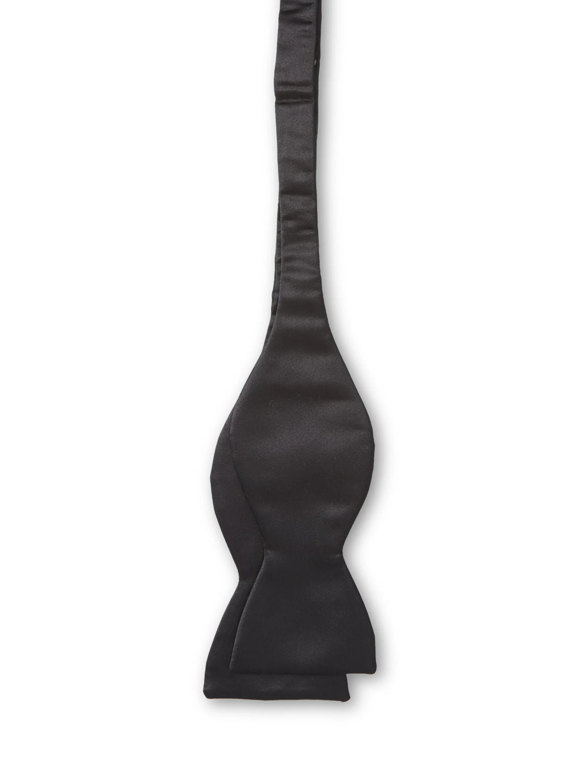 Favourbrook Black Duchesse Satin Silk Large Party Bow Tie- Bow Ties