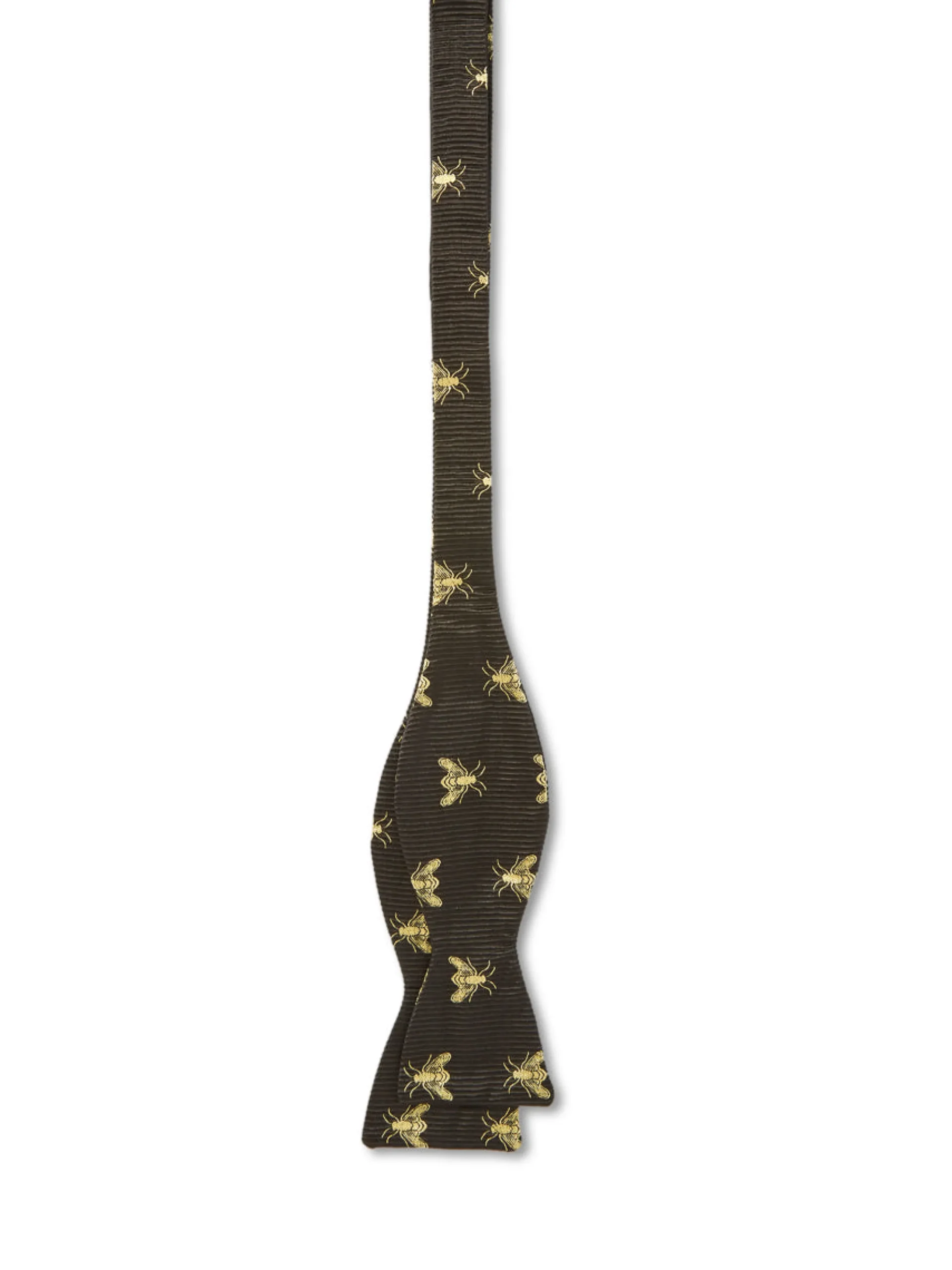 Favourbrook Black Gold Bees Silk Bow Tie- Eveningwear | Bow Ties