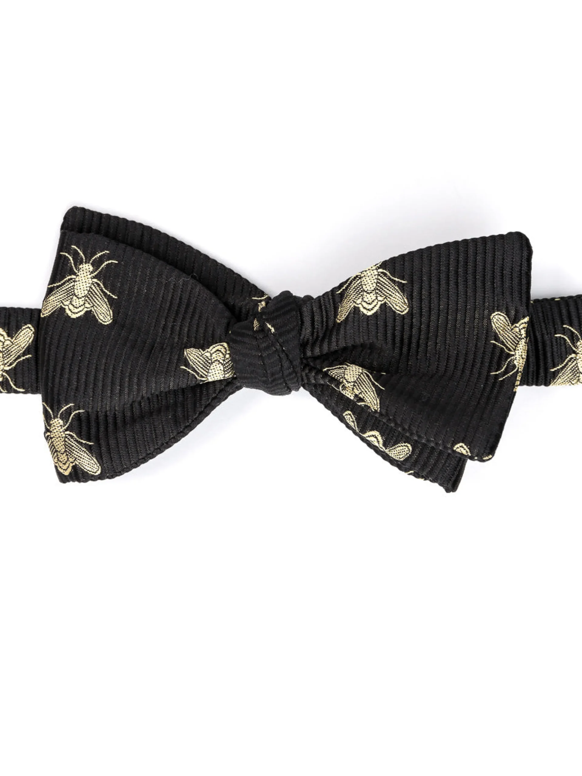 Favourbrook Black Gold Bees Silk Bow Tie- Eveningwear | Bow Ties