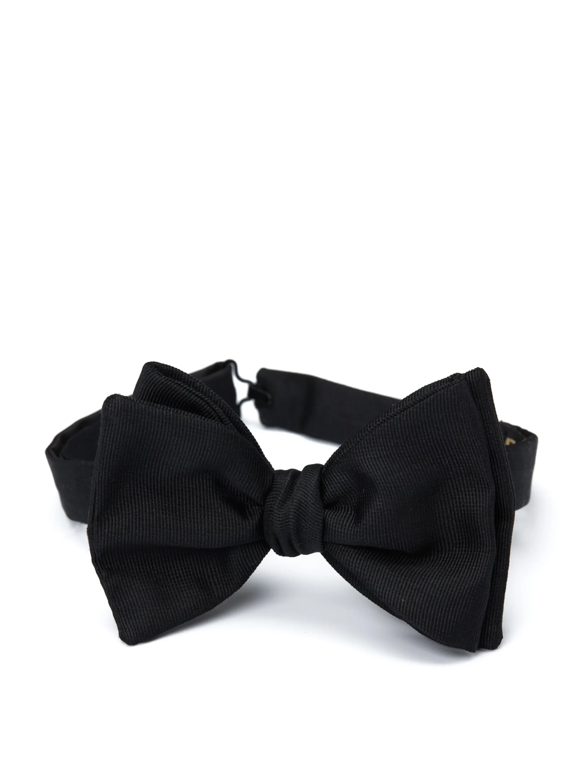 Favourbrook Black Grosgrain Silk Large Party Bow Tie- Bow Ties