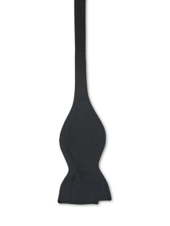 Favourbrook Black Grosgrain Silk Large Party Bow Tie- Bow Ties