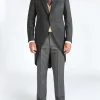 Favourbrook Black Hampton Barathea Wool Morning Coat- Groomswear | Wedding Attire