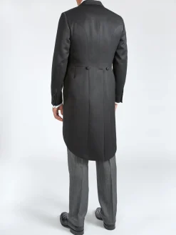 Favourbrook Black Hampton Barathea Wool Morning Coat- Groomswear | Wedding Attire