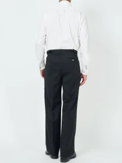 Favourbrook Black Hampton Tommy Wide-Leg Dress Trouser- Trousers