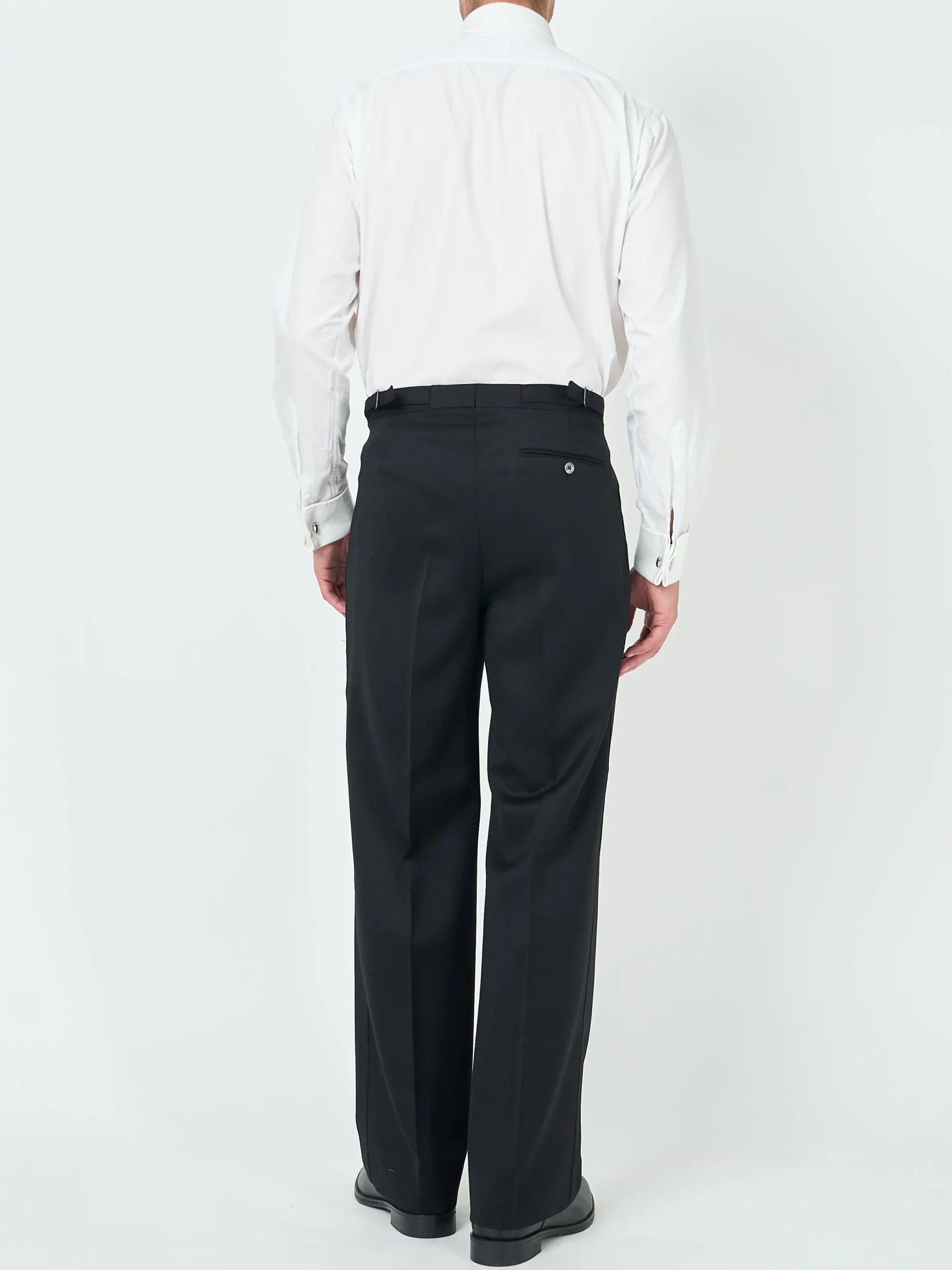 Favourbrook Black Hampton Tommy Wide-Leg Dress Trouser- Trousers