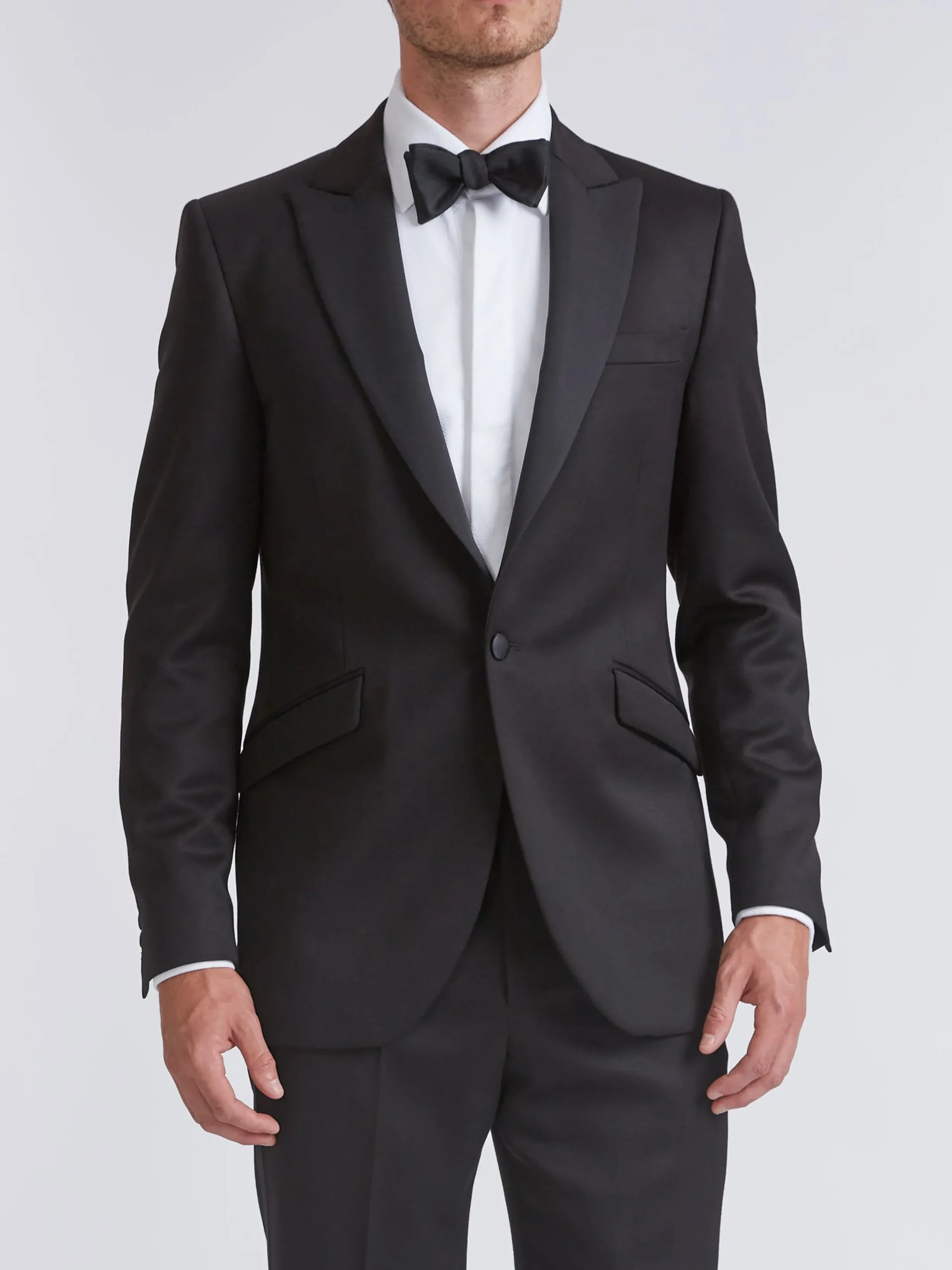 Favourbrook Black Hampton Wool Dinner Jacket- Eveningwear | Groomswear