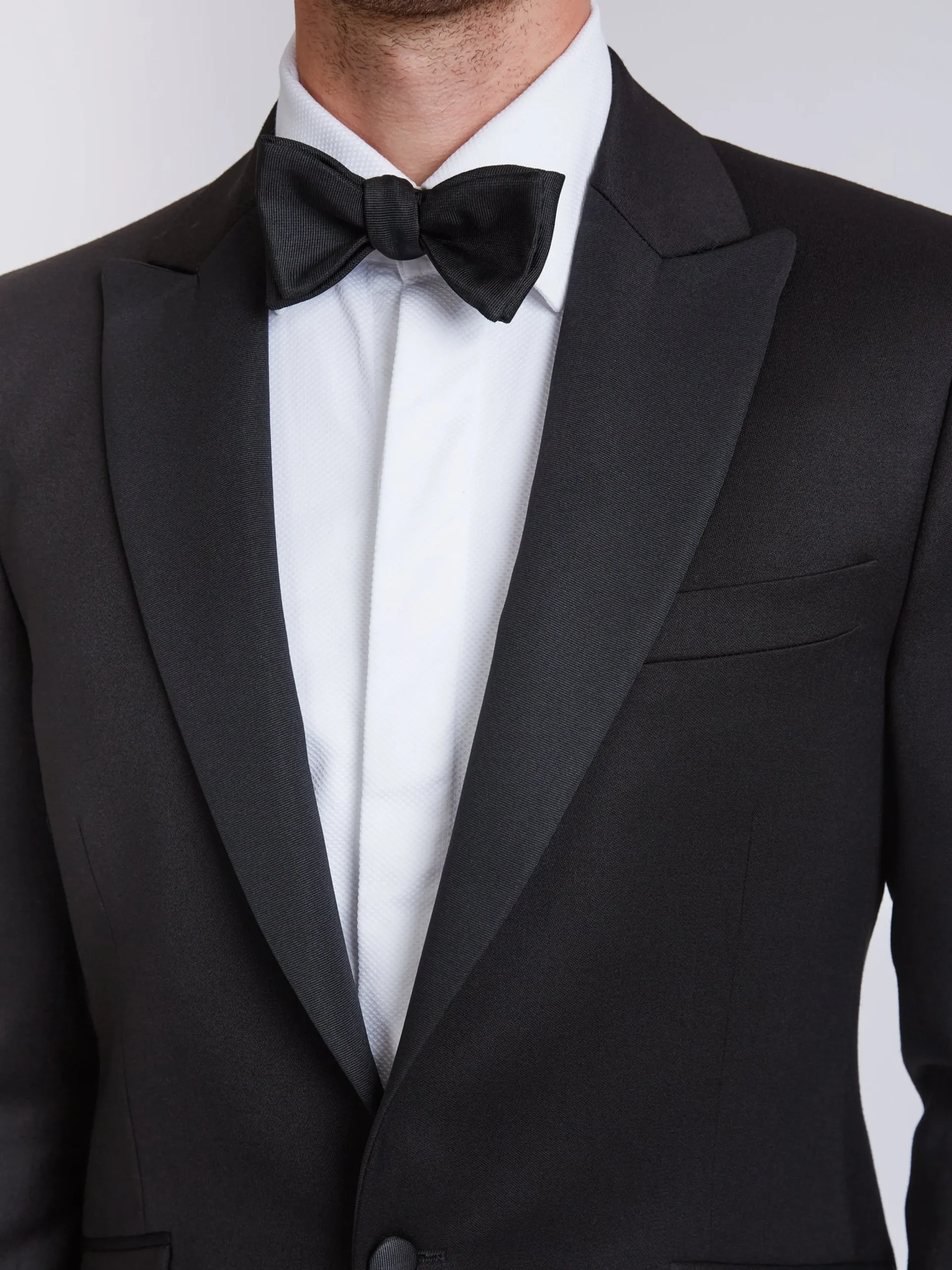 Favourbrook Black Hampton Wool Dinner Jacket- Eveningwear | Groomswear