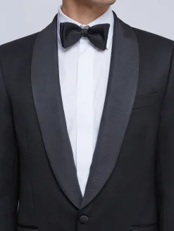 Favourbrook Black Hampton Wool Shawl Lapel Dinner Jacket- Occasionwear | Dinner Jackets