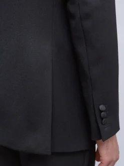 Favourbrook Black Hampton Wool Shawl Lapel Dinner Jacket- Occasionwear | Dinner Jackets