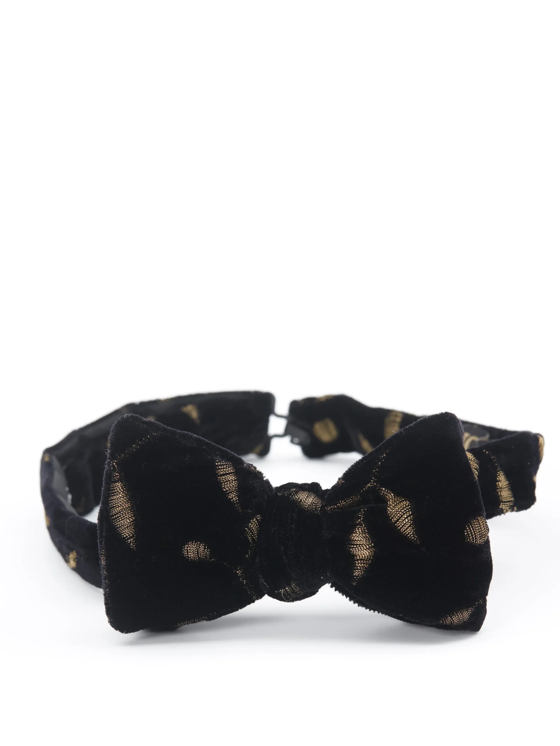 Favourbrook Black Lurex Berries Silk/Rayon Large Party Bow Tie- Bow Ties