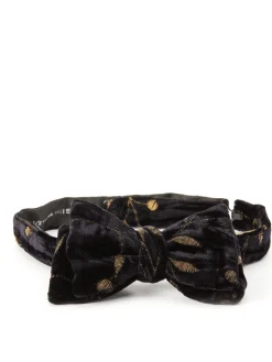Favourbrook Black Lurex Berries Silk/Rayon Bow Tie- Bow Ties