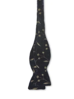 Favourbrook Black Lurex Berries Silk/Rayon Large Party Bow Tie- Bow Ties