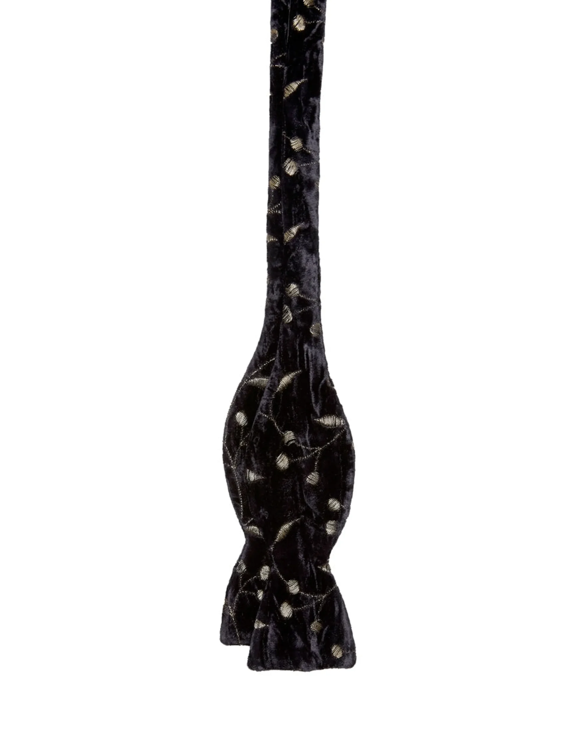 Favourbrook Black Lurex Berries Silk/Rayon Bow Tie- Bow Ties