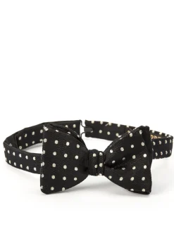 Favourbrook Black Pickwick Silk Bow Tie- Bow Ties