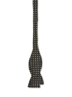 Favourbrook Black Pickwick Silk Bow Tie- Bow Ties