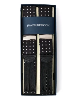 Favourbrook Black Pickwick Silk Braces- Braces