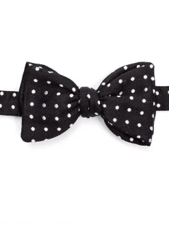 Favourbrook Black Pickwick Silk Large Party Bow Tie- Bow Ties