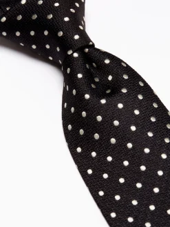 Favourbrook Black Pickwick Silk Tie- Groomswear | Ties