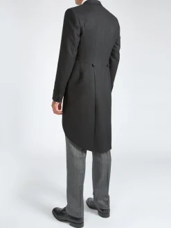 Favourbrook Black Seaton Cashmere Wool Morning Coat- Groomswear | Wedding Attire