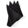 Favourbrook Black Spot Silk Pocket Square- Pocket Squares