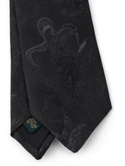 Favourbrook Black St Giles Silk Tie- Ties