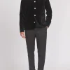 Favourbrook Black Velvet Cotton Artist Jacket- Eveningwear | Nehru Jackets