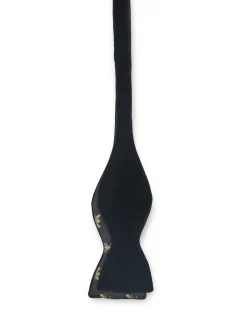 Favourbrook Black Velvet with Black Bees Contrast Large Party Bow Tie- Bow Ties