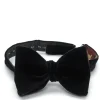 Favourbrook Black Velvet with Red Gold Bees Contrast Large Party Bow Tie- Bow Ties