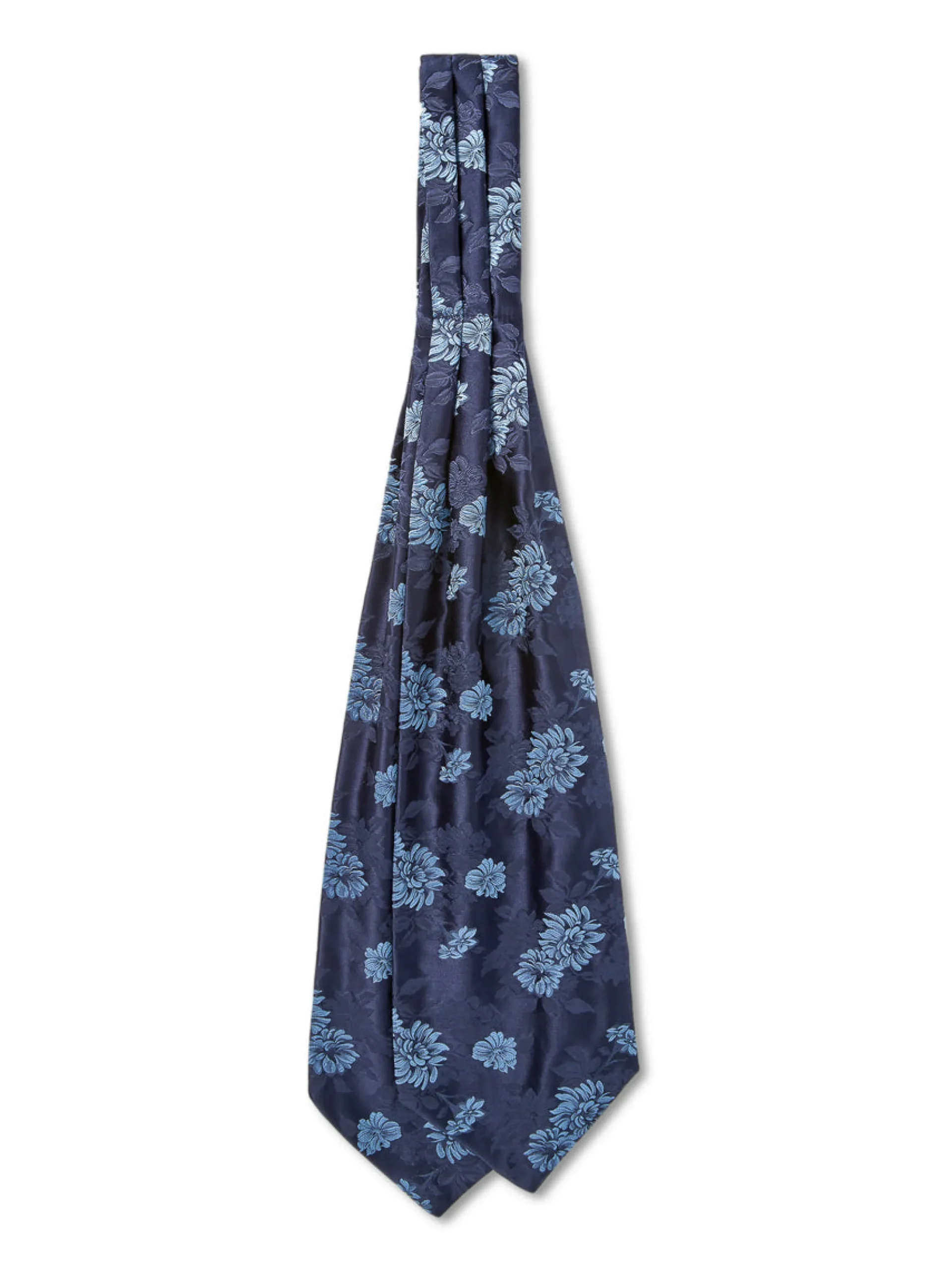 Favourbrook Blue Bourgainville Silk Cravat- Scarves & Cravats
