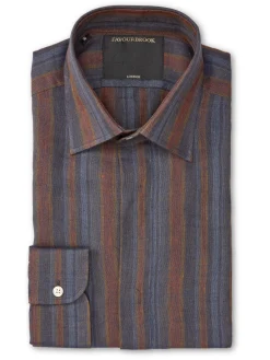 Favourbrook Blue Multi Perran Linen Ivy Shirt- Shirts