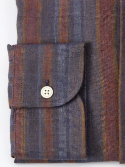 Favourbrook Blue Multi Perran Linen Ivy Shirt- Shirts