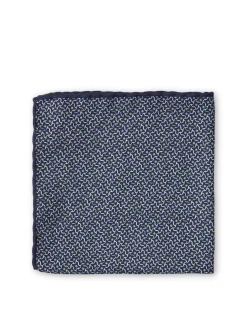 Favourbrook Blue Sandham Silk Pocket Square- Pocket Squares
